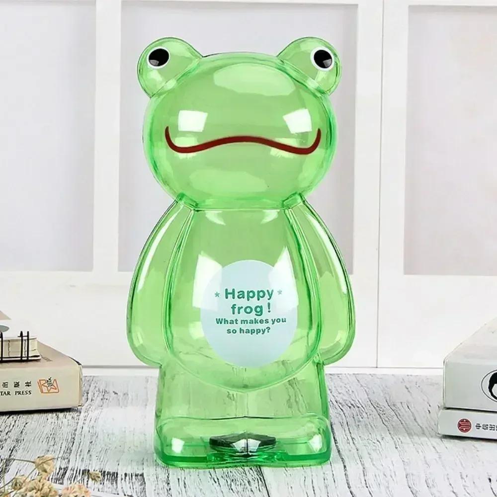 Creative Little Bear Piggy Bank Transparent Coin Paper Money Saving Box Cute Safe Deposit Box Kids Holiday Gift Desktop Decor