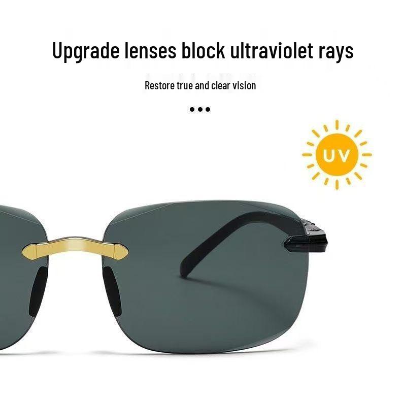 2025 Frameless Unisex Sunglasses for Driving, Traveling, and Fashionable Sun Protection