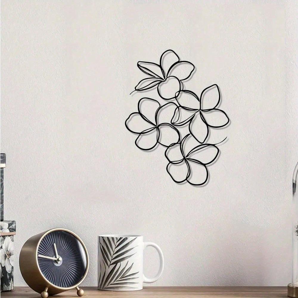 Vintage Plumeria Metal Wall Art Iron Mural Statue Home Decor Gift