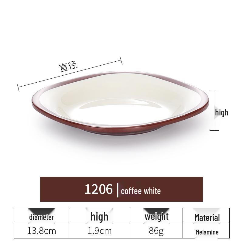 Imitation Porcelain Melamine Dipping and Snack Dish for Restaurants