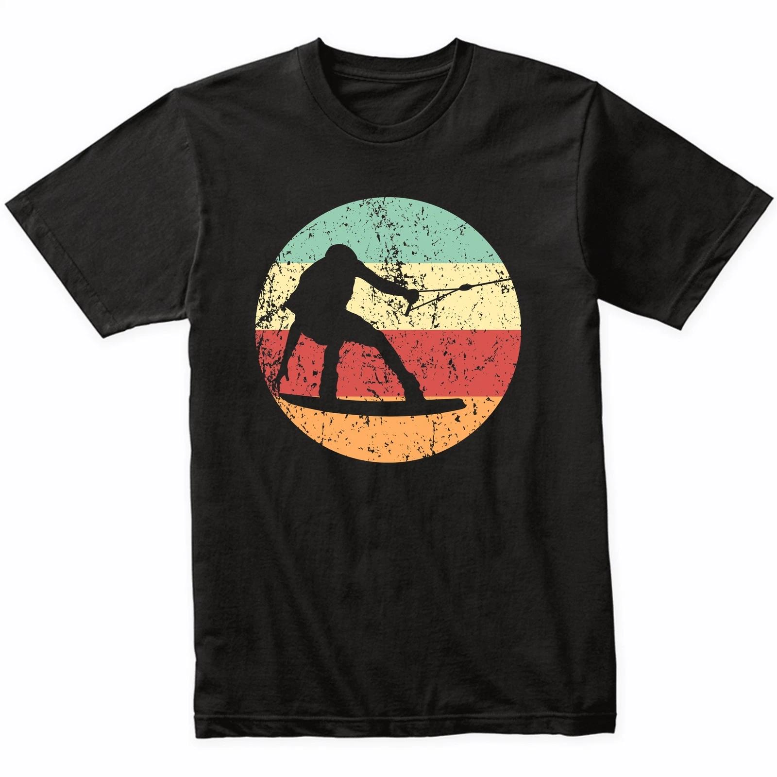 Wakeboarding Shirt - Retro Wakeboarder Icon T-Shirt - Retro Colors 3XL