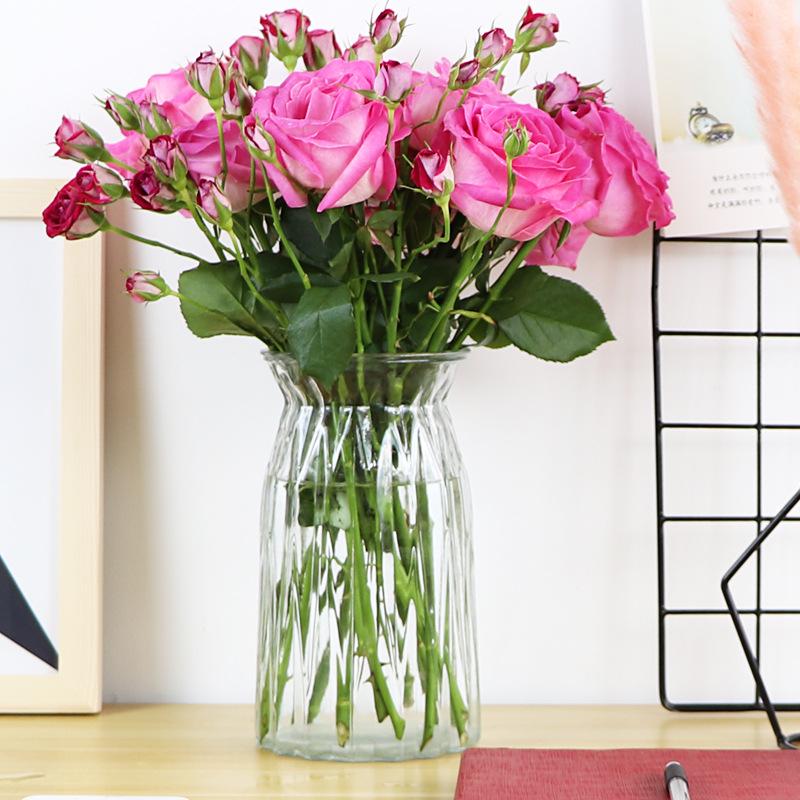 Pequeno Vaso de Vidro Criativo para Flores Frescas ou Secas - Ornamento para Mesa de Casa