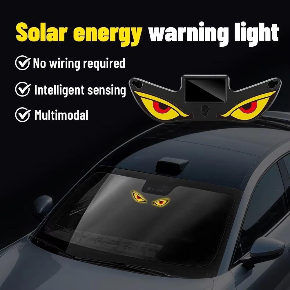 Blinking Moving Eyes Solar Demon Eye Light Anti-Rear-End Light  Universal Car Fit