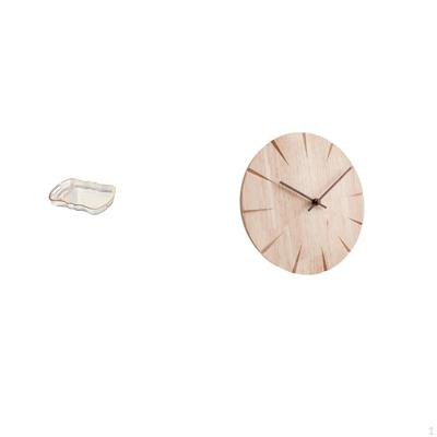 Creative Food Serving Tray And Solid Wood Wall Clock Combination for Bathroom Vanity Fruit Cafe
