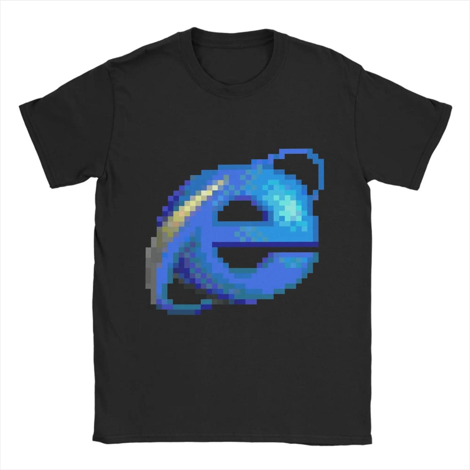 

Повседневная футболка Летняя футболка Internet Explorer Модные крутые футболки 100% хлопковая футболка для мужчин Y2K Классический дизайн Одежда с коротким рукавом XXXL чёрный