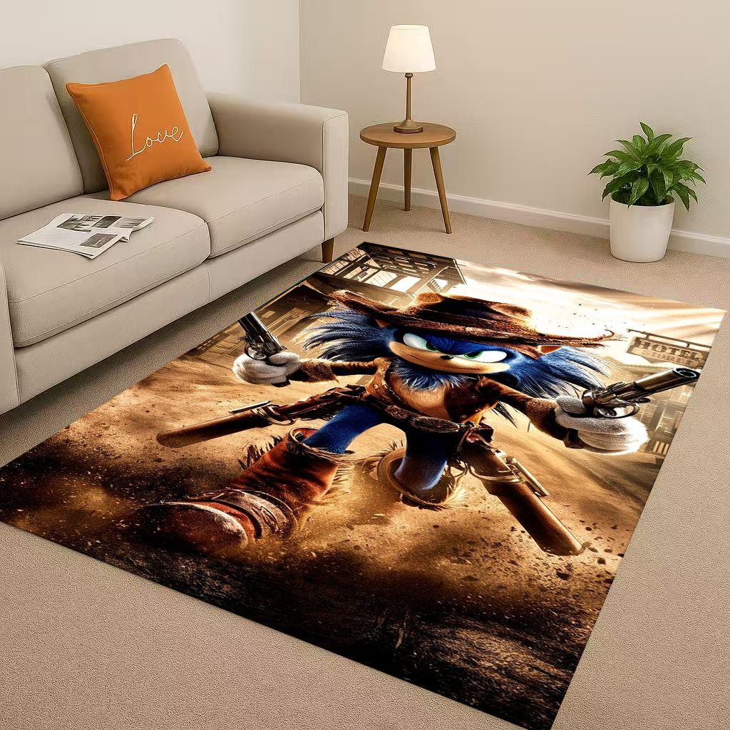 3D S-Sonics Cartoon Living Room Non-Slip Area Rug Soft Carpet for Bedroom Playroom and Sofa , Easy Clean Home Decor Doormat