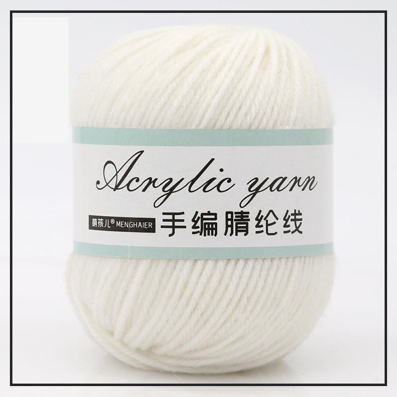 4-trådig akrylfibergarn för handstickning, blandgarn, virkning, halsduk, DIY-garn, handgjorda sybehör