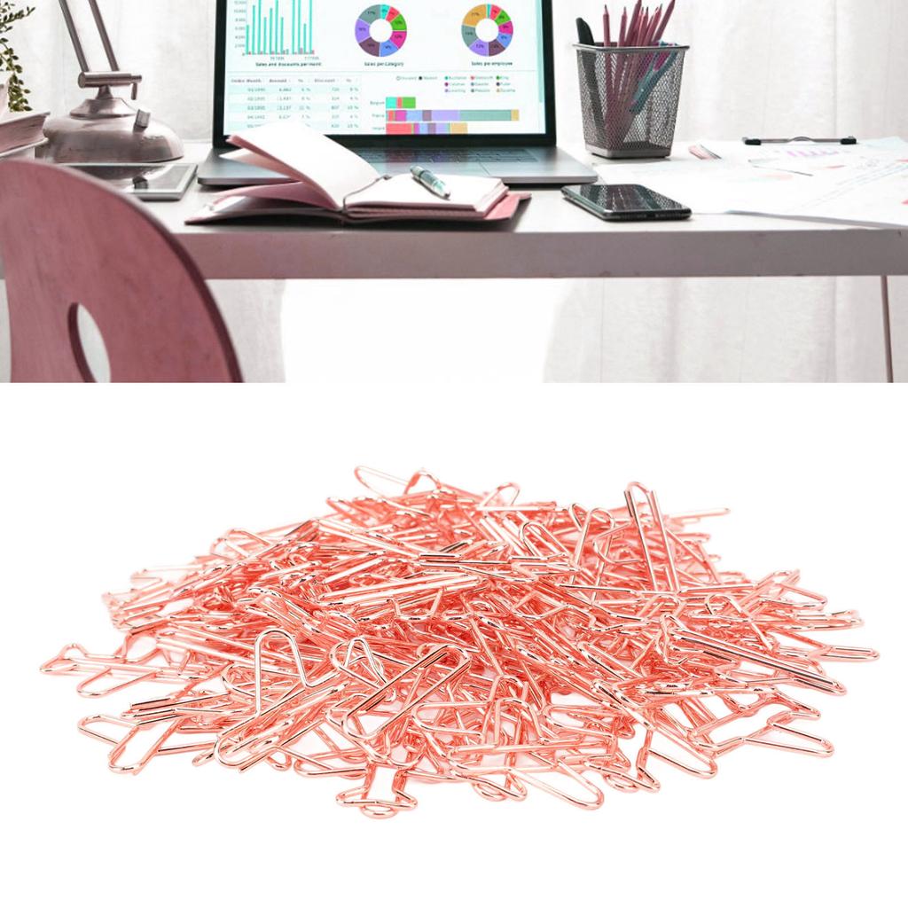 100Pcs Airplane Shaped Paper Clips Metal Lightweight Multipurpose Cute Shaped Paperclips Bookmarks Planner Clips for School