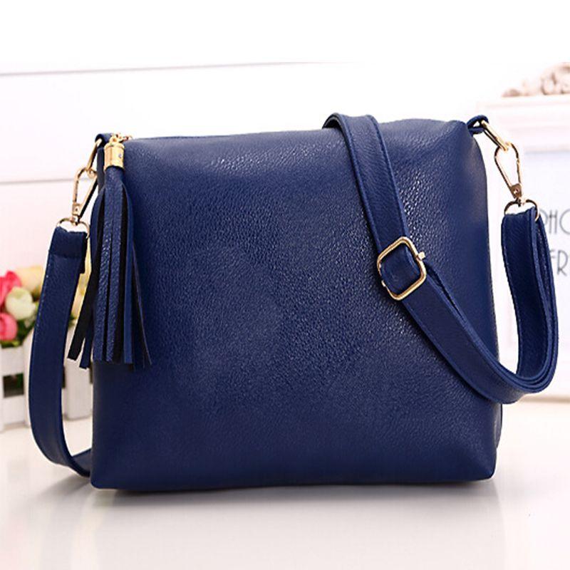 Colorful Pu Leather Women's Cross Body Bag With Tassels Small Size For Everyday Use
