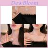 Copper Zircon Flower Pendant Necklace For Women With Sparkling Stone Embellishments