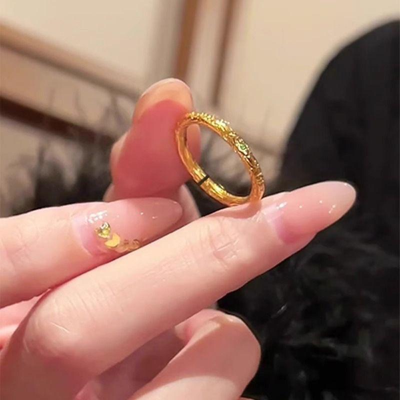 Nezha Qiankun Ring High Sense Ring Retro Gold Pattern Bracelet Ring