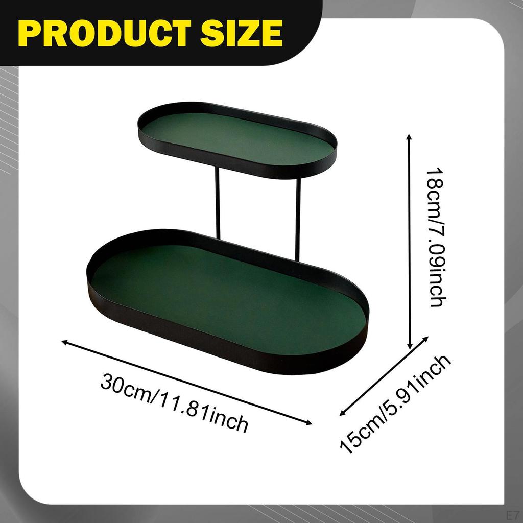 Counter Organizer Double Layer Decor Rack Perfume Makeup Skincare Shelf for Bedroom