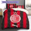 Set Biancheria da Letto con Fantasia AC Milan Copripiumino Federa Decorazione per la Casa Regalo (1 * copripiumino + 2 * federa, senza nucleo)