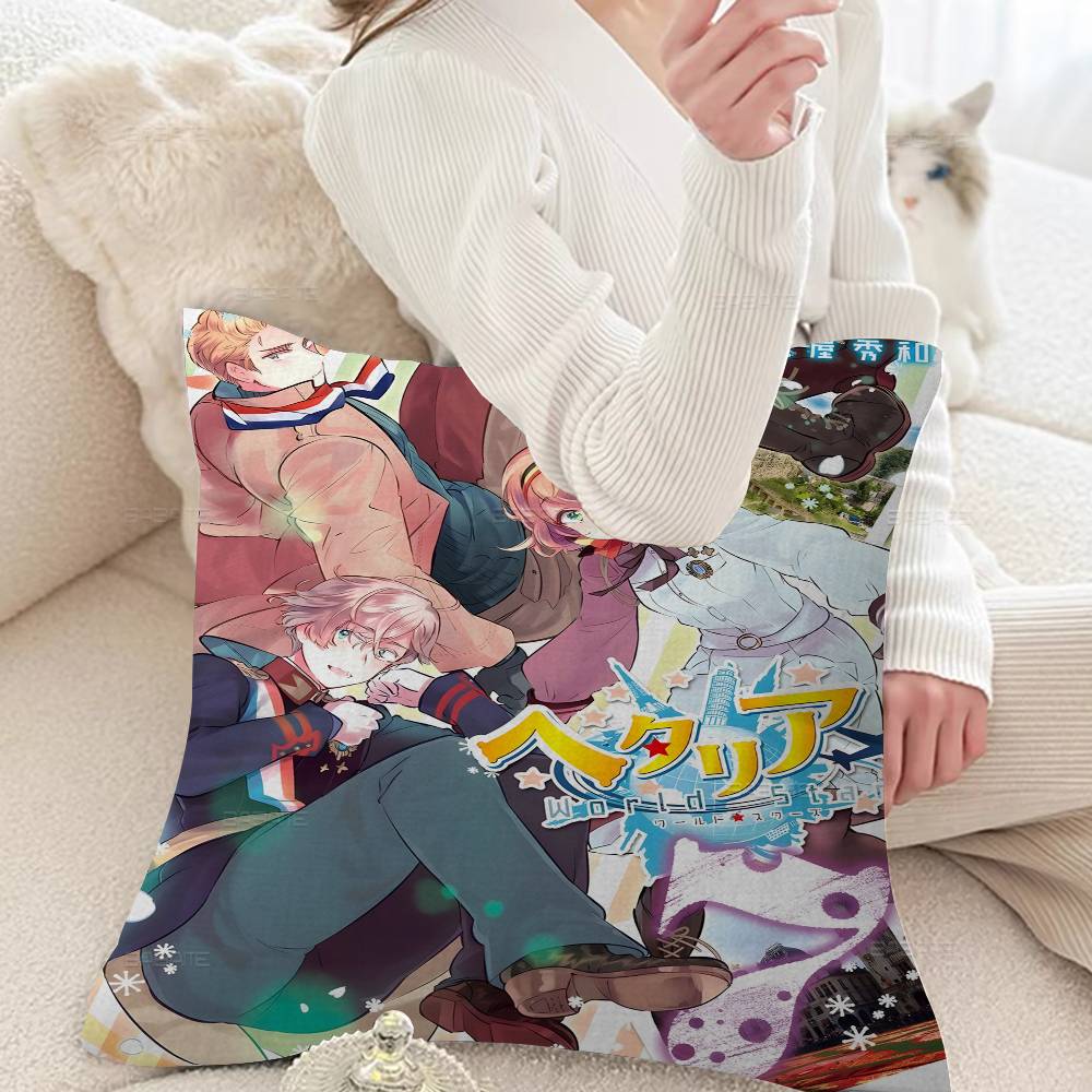 Anime Cartoon Hetalia Axis Maple Design Cushion Cover Happy Autumn Harvest decor Holiday Decorati Pillow Cover