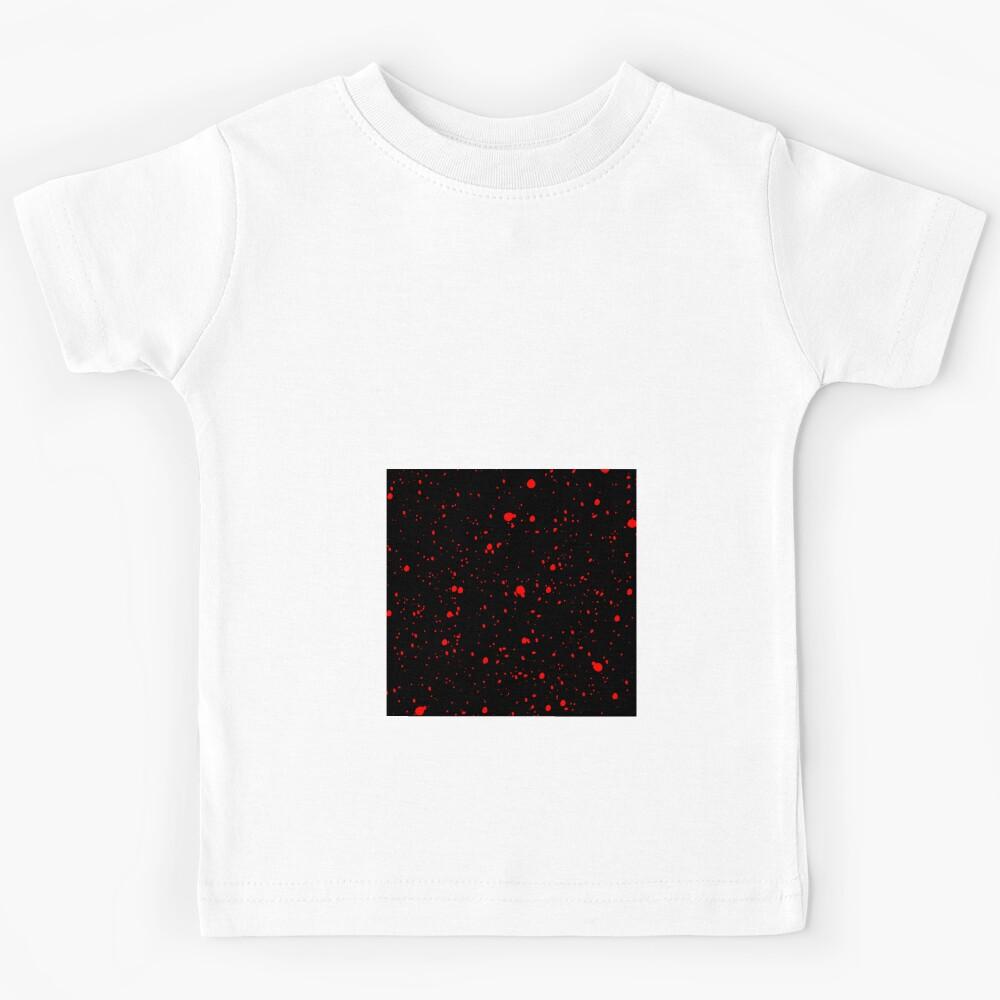 Dotty - red colour dots on black  Kids T-Shirt 130