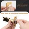 Brushed Gold Door Handles, Heavy Duty Keyless Privacy Door Lever, Reversible Square Door Handle Without Keys for Bedroom Bathroom Door, Satin Brass
