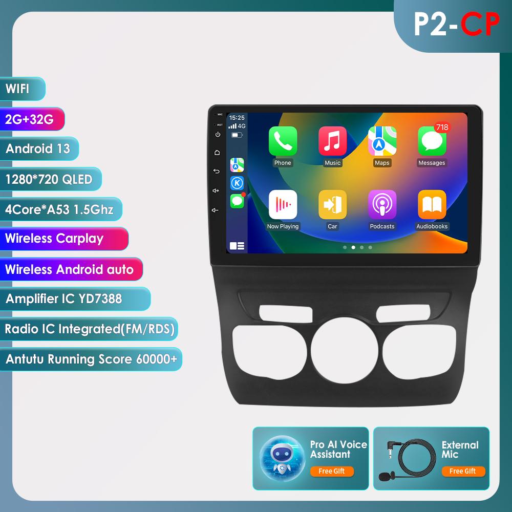 Hizpo 8G 128G 2Din Android 12 Car Radio for Citroen C4 2 B7 2013 2014 2015 2016 Multimedia Video Player Stereo RDS Nav GPS Bluetooth  RDS DSP DVR Cam