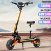 Elektrisk scooter Z36 5600W Dual Motor 60V 28AH 65KM/H Aluminiumsbatteri 11 tommers dekk Escooter Sammenleggbare offroad elektriske scootere