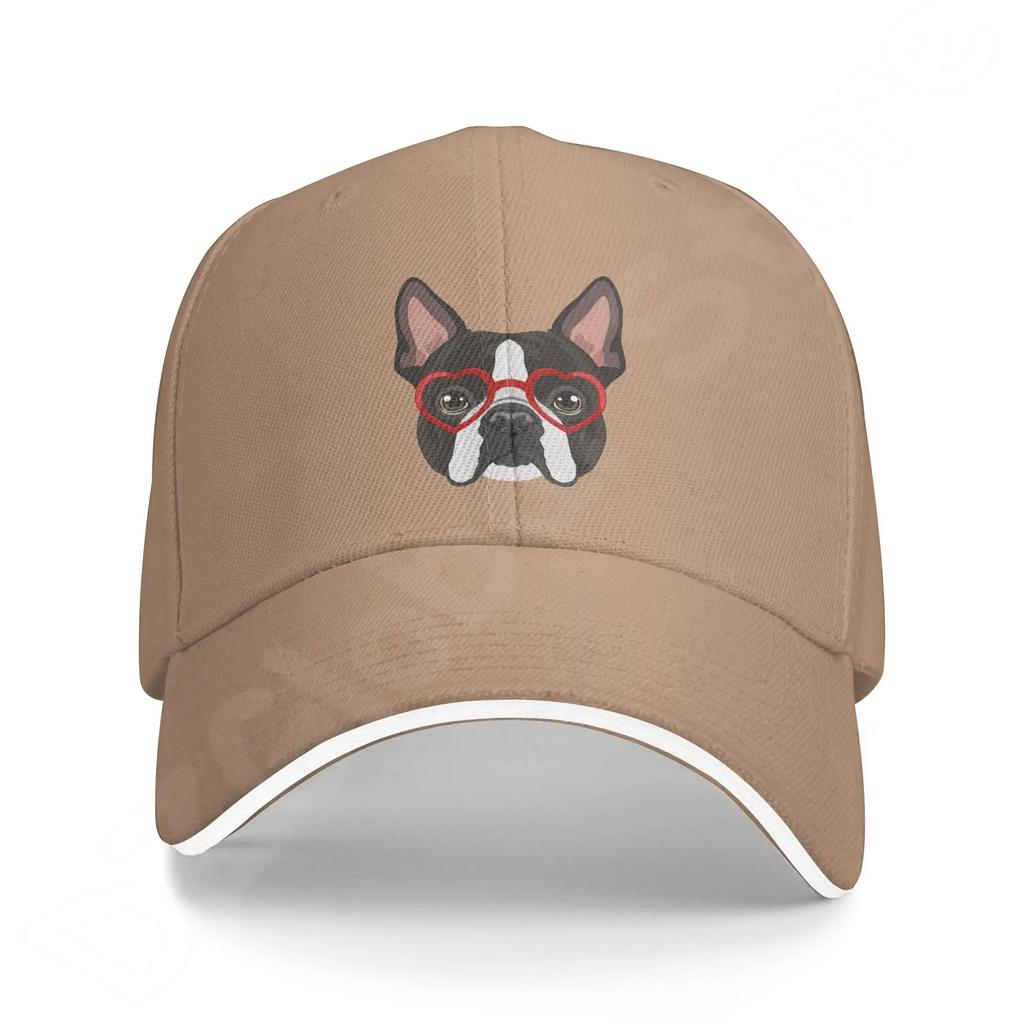 Denim Cap Boston Terrier Dog Baseball Dad Cap Classic Washed 100% Cotton Adjustable Casual Sports for Men Women Hat