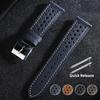 18mm 19mm 20mm 22mm Breathable Bands Vintage Genuine Leather Strap Men Women Universal Cowhide Quick Release Bracelets for Seiko
