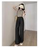 Korean-Style High-Waist Wide-Leg Summer Pants for Women - Ice Silk, Floor-Length