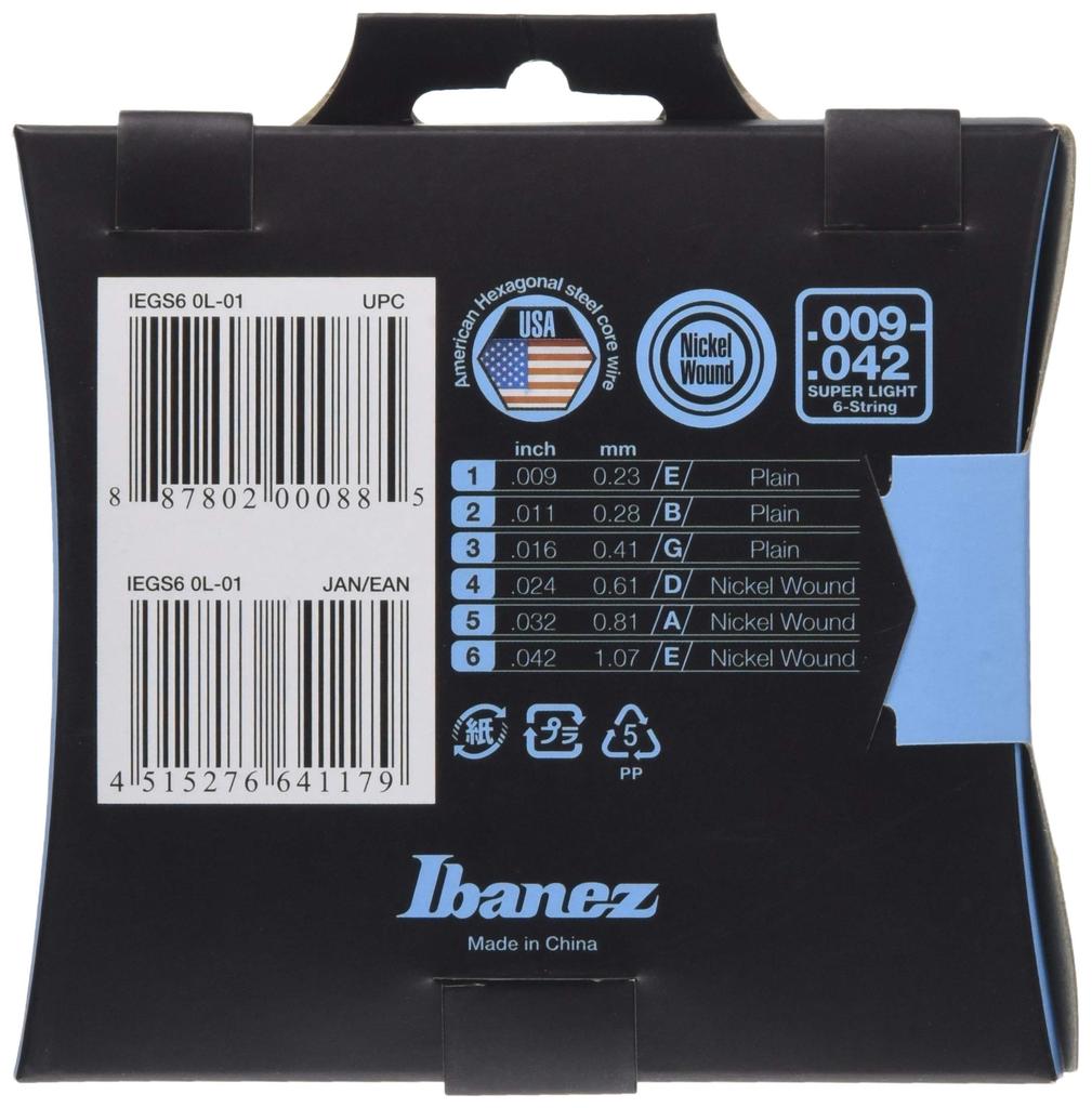 IBANEZ Electric Guitar Strings Super Light IEGS6