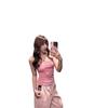 Sweet Spice Girl Pink Polka Dot Small Suspender Vest Women's Summer New Slim Skinny Versatile Good-looking Top Trend