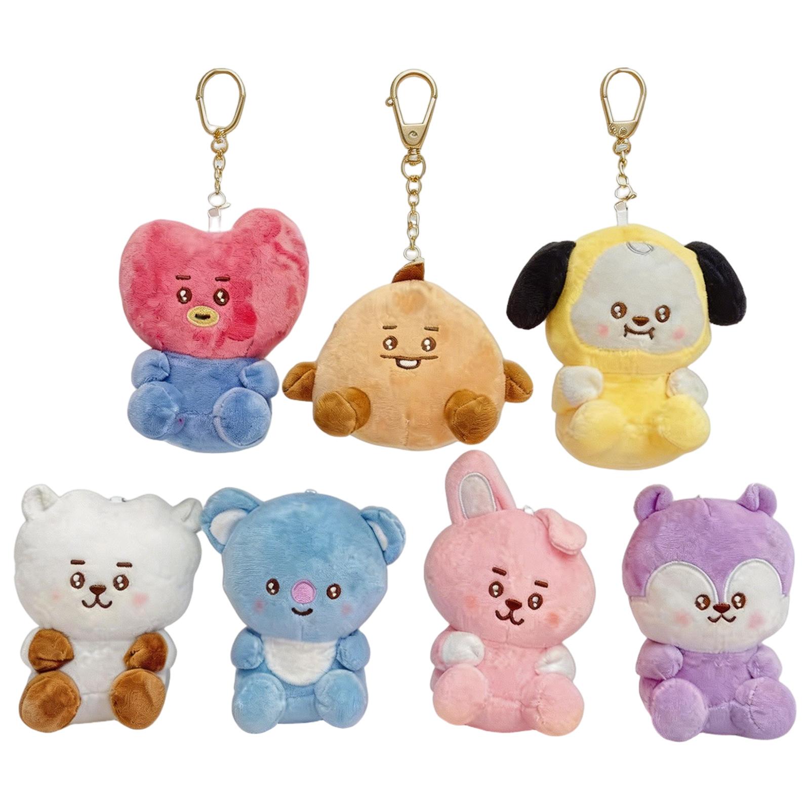 12 Random Plush Keychains, Cute Doll Keychain one size