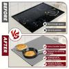 Flexible Silica Gel Furnace Cover Heat-resistant Protection Device Is Easy To Clean When Used for Ceramic and Glass Top Stove Kitchen Countertops.