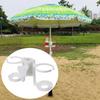 Suport pentru pahar pentru umbrelă de plajă - Tavă portabilă pentru pahare pentru piscină/plimbări cu barca, Accesoriu de patio din plastic cu clemă reglabilă pentru umbrele