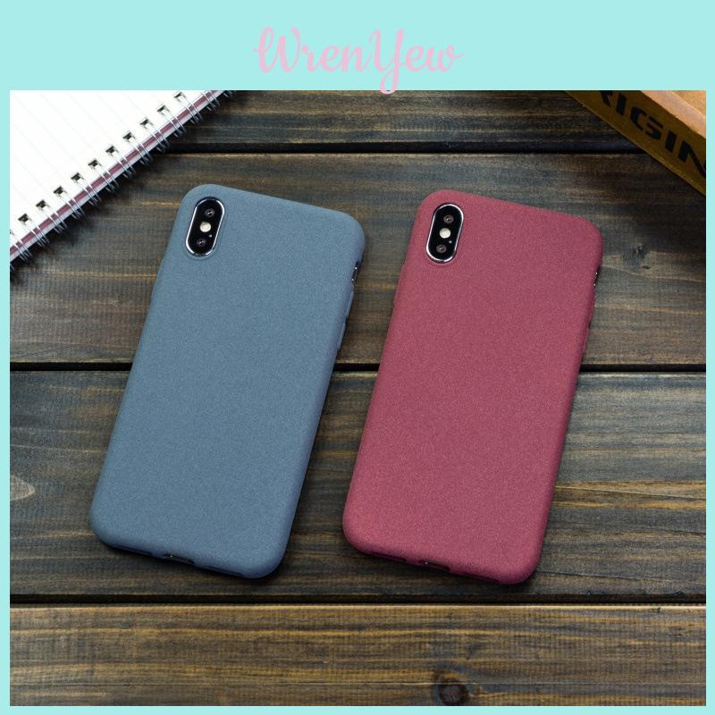 8 Iphone For 7 6 X Plus Shockproof Thin Soft Tpu Sandstone Matte Back Case Cover