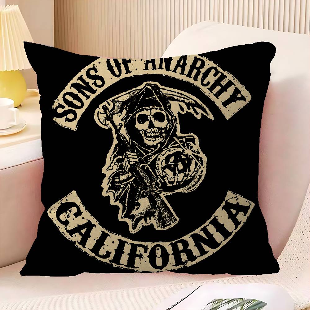 

SSons OOf AAnarchy TV Office Cushion Pillowcase Car Cushion CoverXCM Lumbar Pillowcase Sofa Pillowcover 30x30 cm