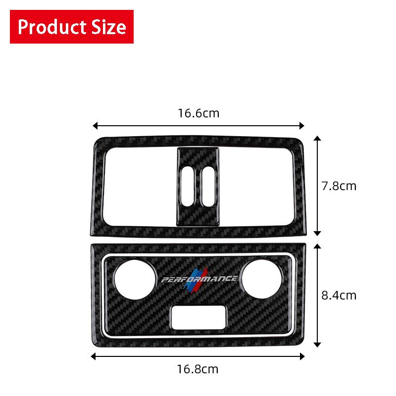 Carbon Fiber Car Rear Exhaust Air Outlet Vent Trim Stickers Car Styling For BMW Old 5 Series E60 E61 2005-2010 Car