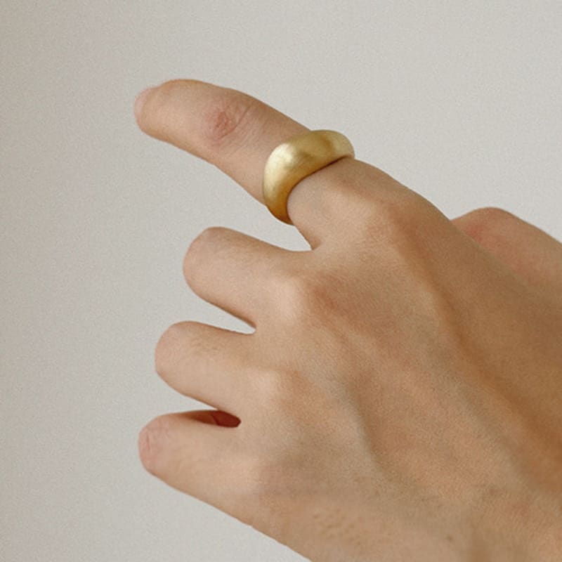 oar [Silver925] oar Cloud Volume Ring [Matte Gold]