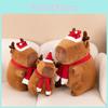 Plushs Capibala Christmas Toys Cutes Cartoons Children Holidays Gifts Dolls