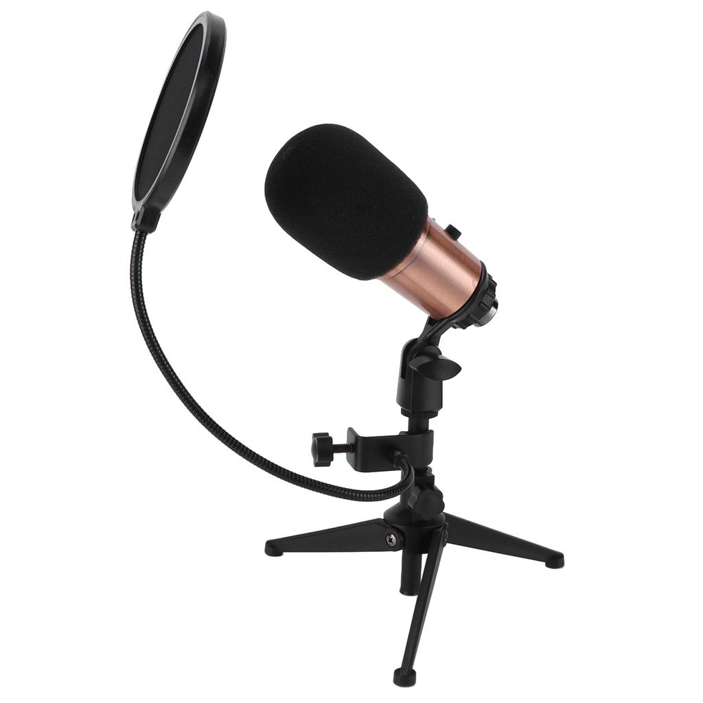 Condenser Microphone Kit with Tripod Stand USB Plug Recording Mic Live Broadcast Equipment