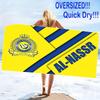 Al-Nassr Print Beach Towel, Large Soft Quick Dry Towel for Beach Camping Swimming