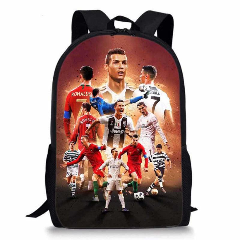 Cristiano Ronaldo Basketball Sports Backpack With Waterproof Polyester For Middle School Students