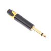 6.35 Mm Gold-Plated Microphone Audio Plug Mute Plug Connector Jack Mono Assembly Microphone Connector Mono Plug