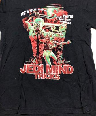 Vtg 90. léta JEDI MIND TRICKS Krátký rukáv Černá Všechny velikosti Tričko jako dárek AH747 Unisex Tričko