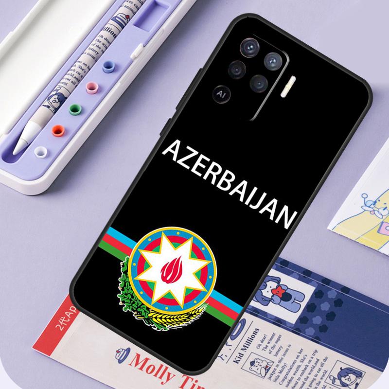 Azerbaijan Flag Coat of Arms For Oppo A40 A60 A80 A94 A74 A54 A15 A18 A38 A58 A78 A98 A16 A76 A96 A57 A17 A77 A5 Pro Case