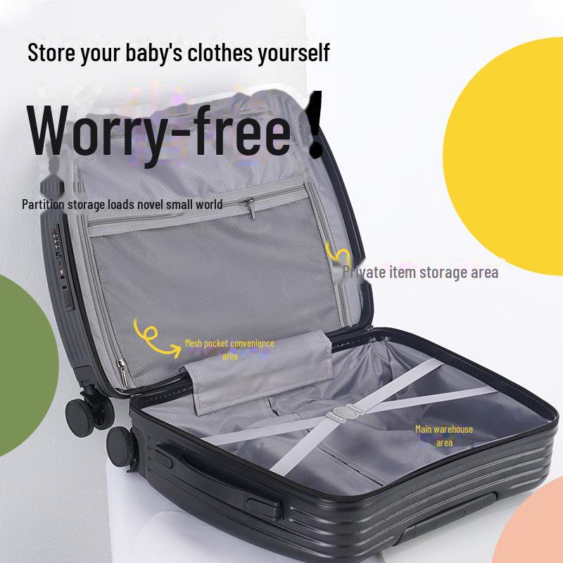 18-inch Lightweight Children's Ride-On Suitcase, Mini Cabin Trolley for Girls and Boys