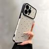 Winter Ins Black Polka Dots Are Suitable for Apple 17promaxs Mobile Phone Case iPhone15pro Simple Women's Leather.