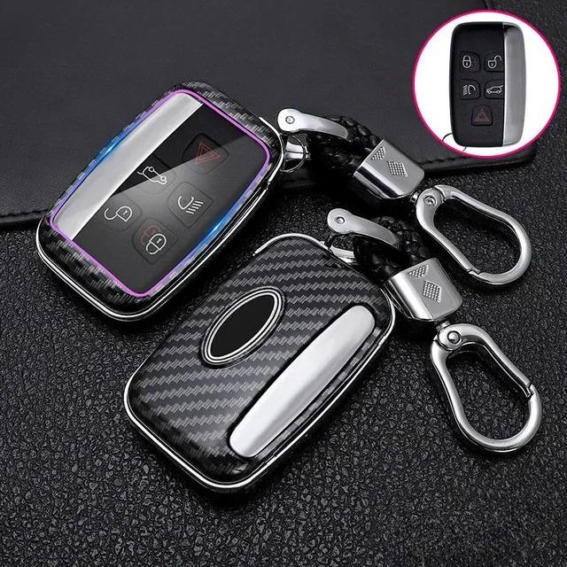 Car Key Case Cover For Land Rover A9 Range Rover Sport Evoque Freelander 2 Jaguar Xe Xj Xjl Xf C-X16 V12 Guitar F X Typ Keychain
