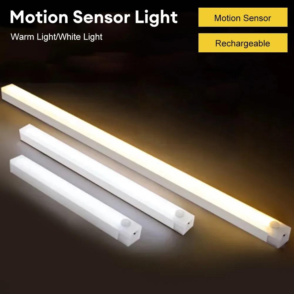 Lampada Rotonda Ricaricabile e Luce Rettangolare LED con Sensore di Movimento Ricaricabile USB per Casa Corridoio Scale Cucina Camera da Letto Luce Rilevatore