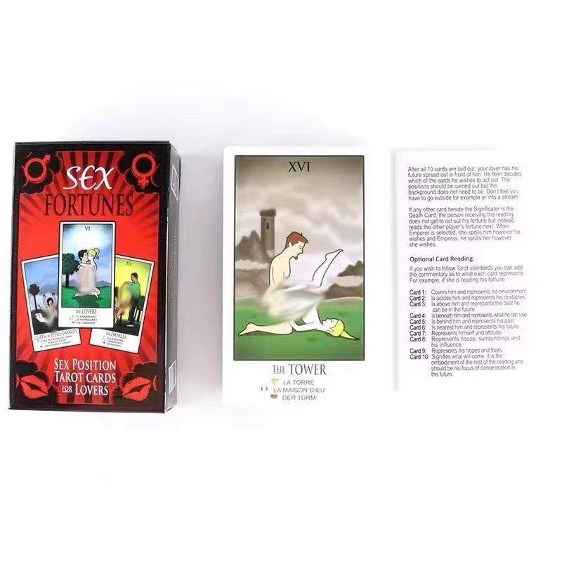 

12X7 см Позиция для секса Таро Колода Карты Игра Вечеринка Настольная настольная игра с бумажным путеводителем