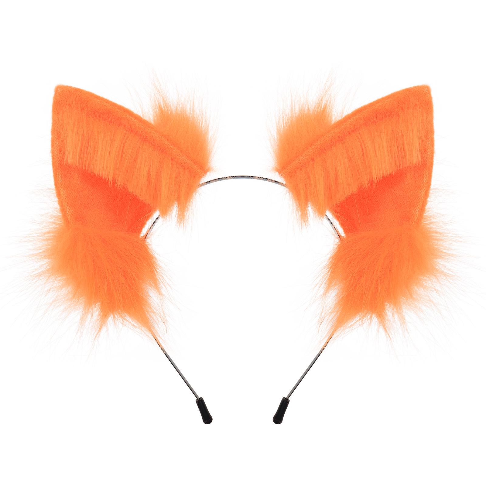 

Faux Fur Fox Ear Cosplay Headband - Cute Plush Jackal Accessory