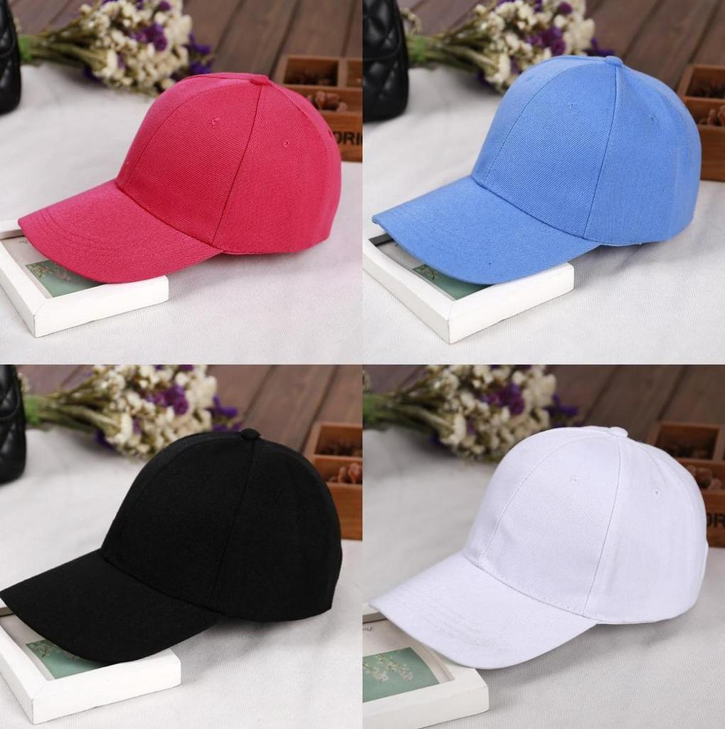 Plain Color Baseball Cap For Women Men With Adjustable Fit Sun Protection Summer Accessory