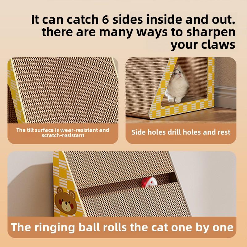 Cat Scratching Board Vertical Scratch-resistant Wear-resistant and Non-crumbling Corrugated Paw Grinding Artifact Cat Claw Board Cat Toys Cat Products