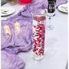 50 Pcs Pearl String for Floating Candles Centerpiece, Red Faux Pearl Beads Vase Filler for Wedding Table Décor.